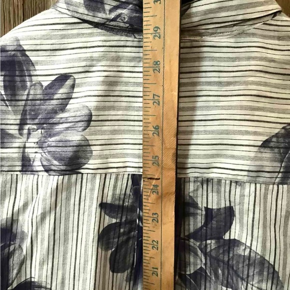 Johnny Was Delaney Floral Striped Button-Up Shirt - Picture 8 of 8